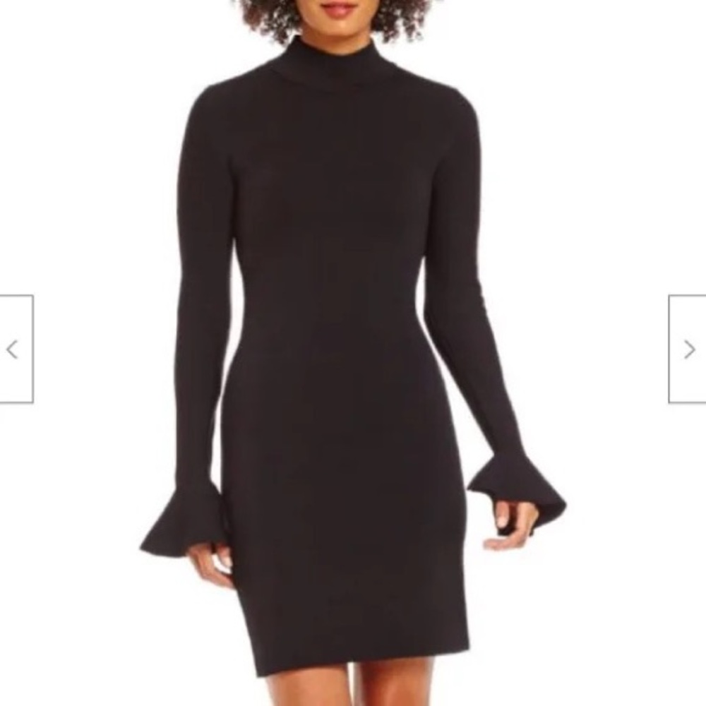 Michael Kors Bell Sleeve Bodycon Dress - Black